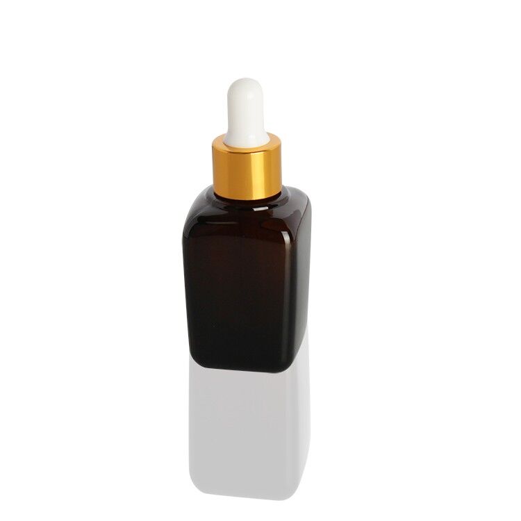 Square amber bottle Square Amber Glass Bottle